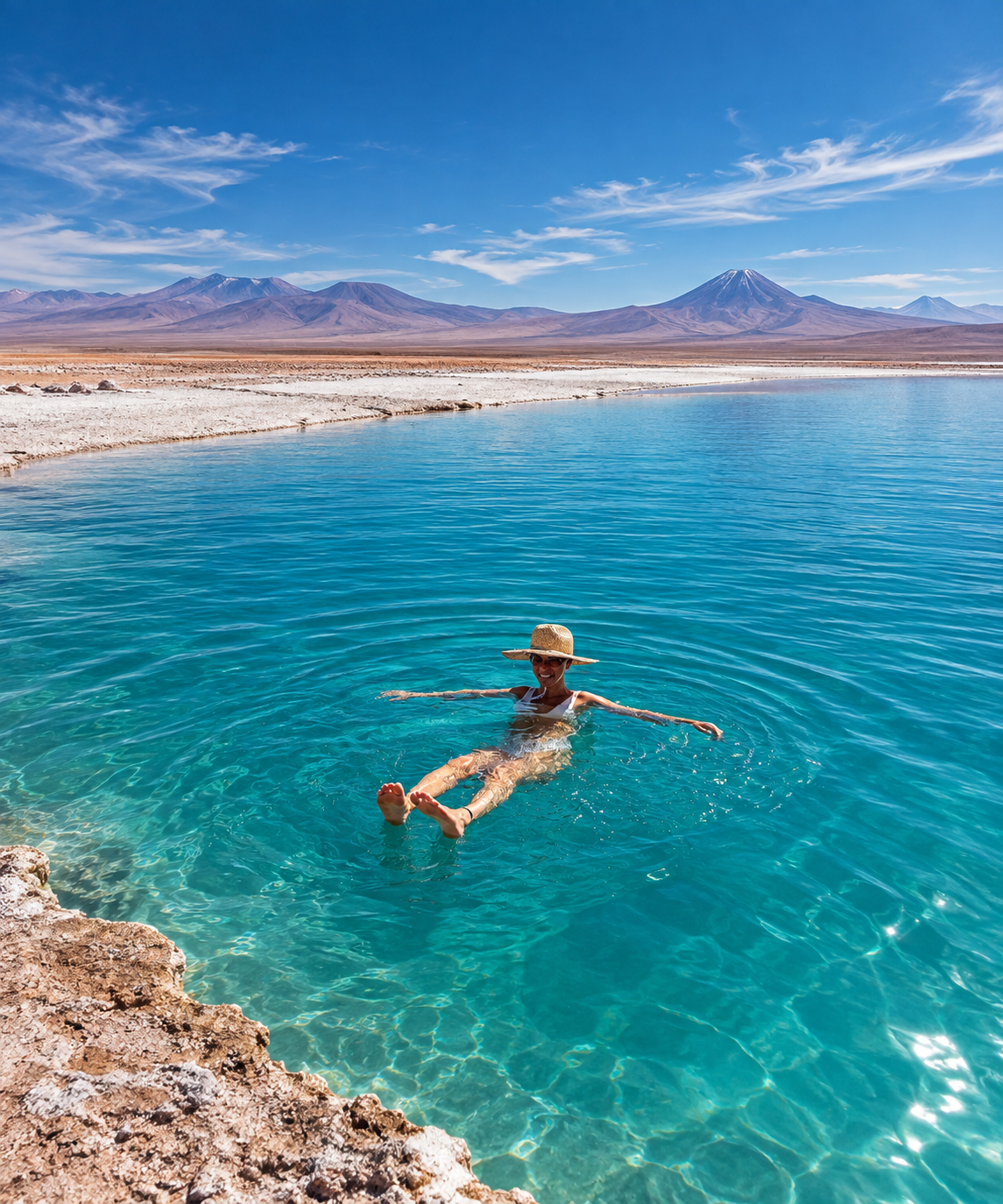 Flutuar na Laguna Cejar